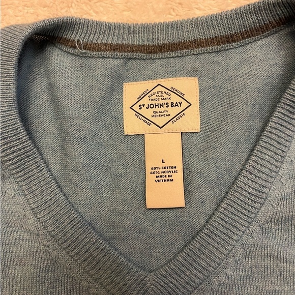 Men’s St John’s Bay V-neck Sweater - Picture 2 of 8